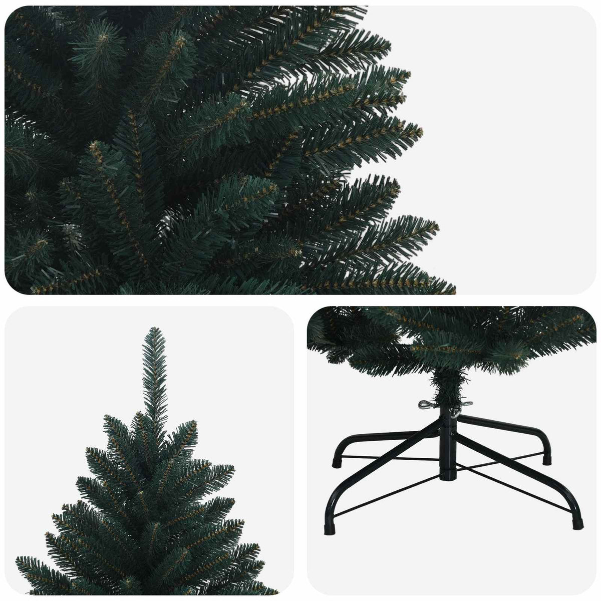 vidaXL Artificial Hinged Christmas Tree 240 cm PVC Dark Green