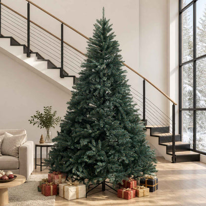 vidaXL Artificial Hinged Christmas Tree 270 cm PVC Dark Green