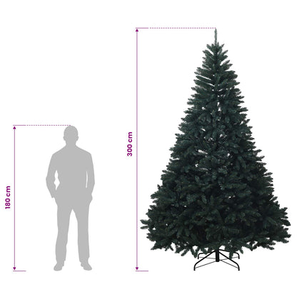 vidaXL Artificial Hinged Christmas Tree 300 cm PVC Dark Green