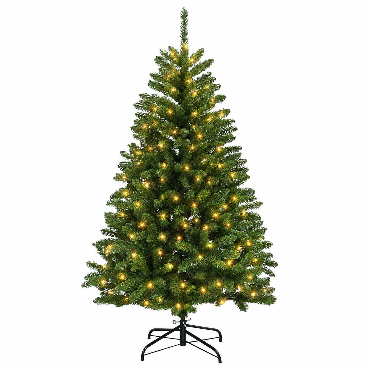vidaXL Artificial Hinged Christmas Tree 180 cm 300 LEDs Warm White