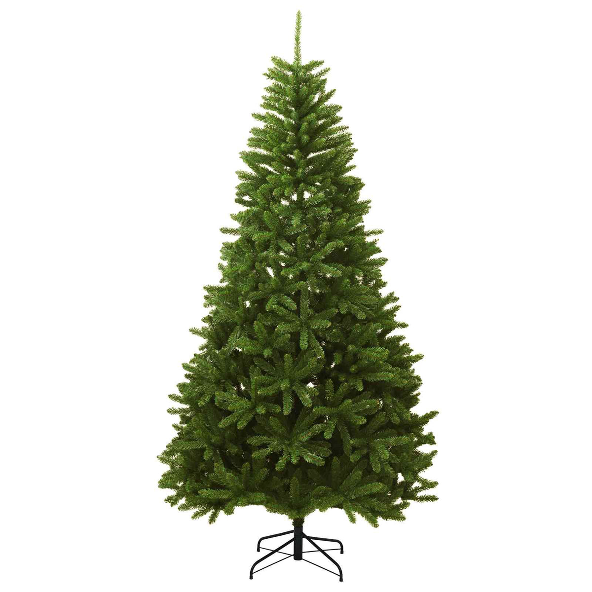 vidaXL Artificial Hinged Christmas Tree 270 cm 600 LEDs Warm White PVC