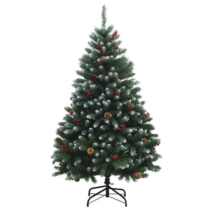 vidaXL Artificial Hinged Christmas Tree 180 cm 300 LEDs Warm White PVC