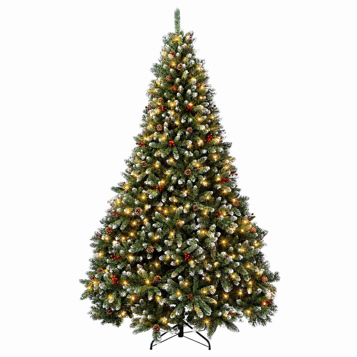 vidaXL Artificial Hinged Christmas Tree 300 cm 1000 LEDs Warm White