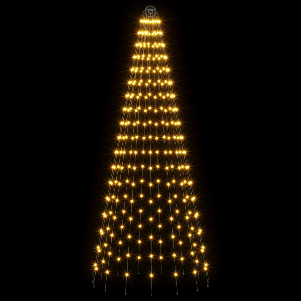 vidaXL Christmas Tree Light with Spikes 270 LEDs Warm White and