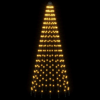 vidaXL Christmas Tree Light with Spikes 270 LEDs Warm White and
