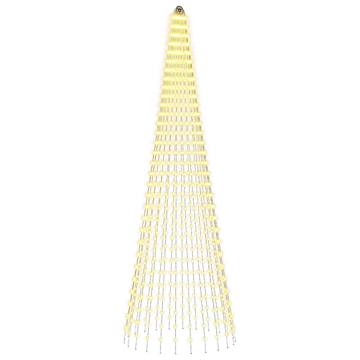 vidaXL Christmas Tree Light with Spikes 744 LEDs Warm White and