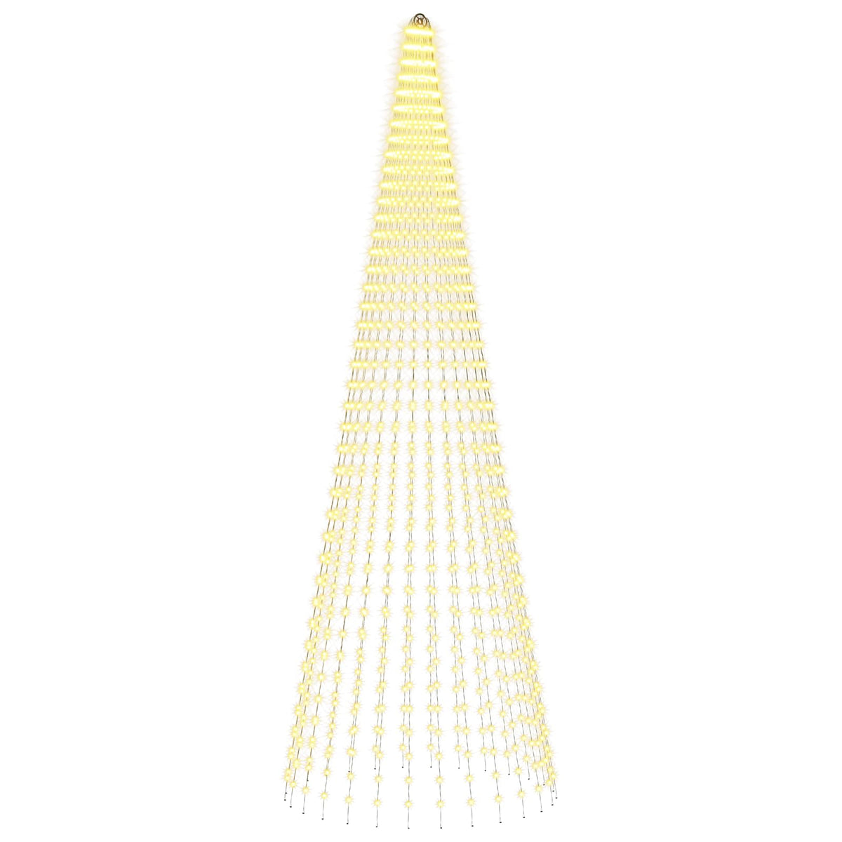 vidaXL Christmas Tree Light with Spikes 1148 LEDs Warm White and