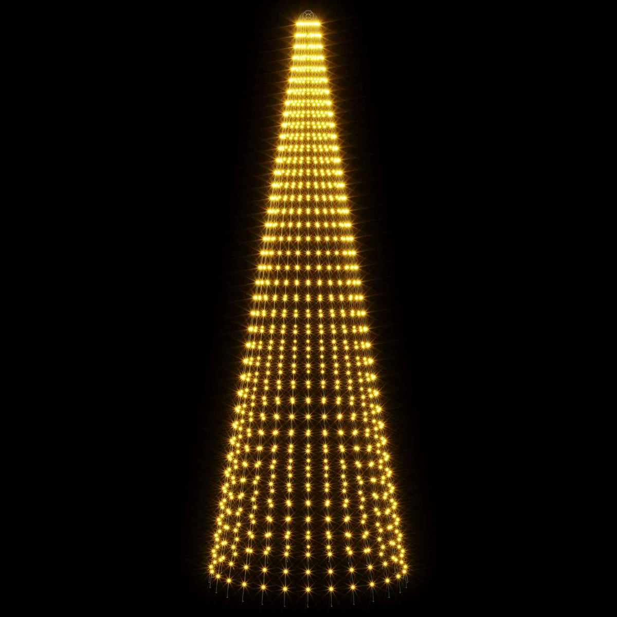 vidaXL Christmas Tree Light with Spikes 1148 LEDs Warm White and