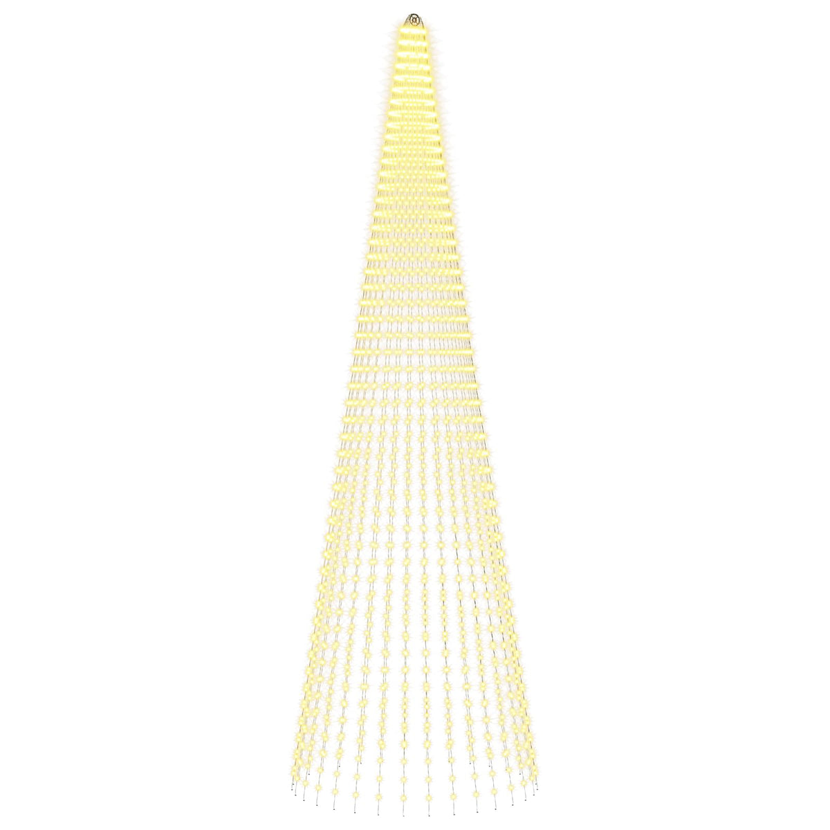 vidaXL Christmas Tree Light with Spikes 1632 LEDs Warm White and