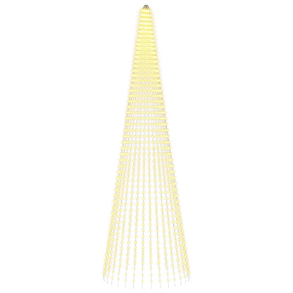 vidaXL Christmas Tree Light with Spikes 1632 LEDs Warm White and