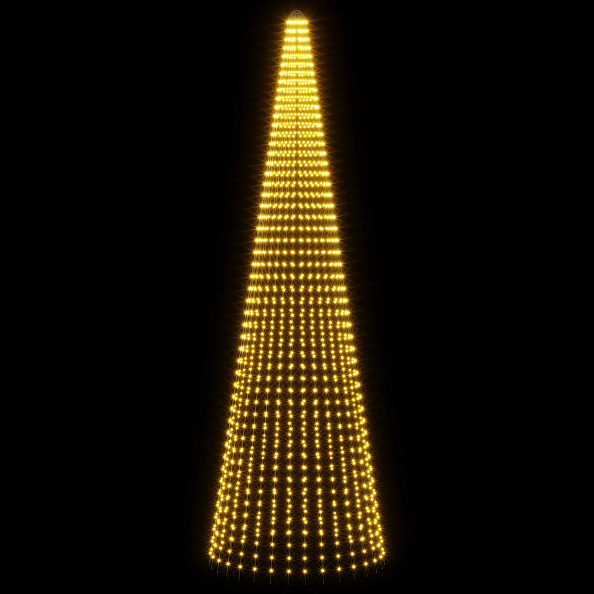 vidaXL Christmas Tree Light with Spikes 1632 LEDs Warm White and