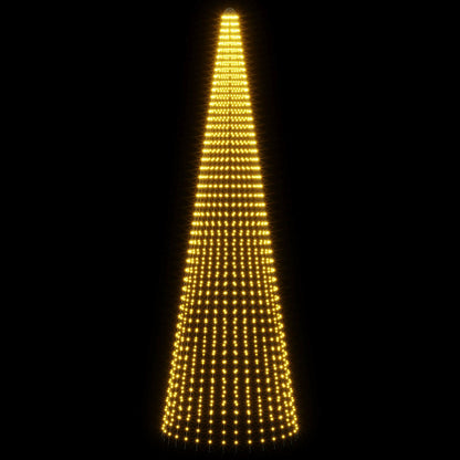vidaXL Christmas Tree Light with Spikes 1632 LEDs Warm White and