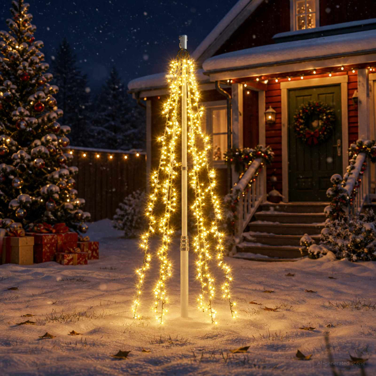 vidaXL Christmas Tree Lights with 6 LEDs 540 LEDs Warm White