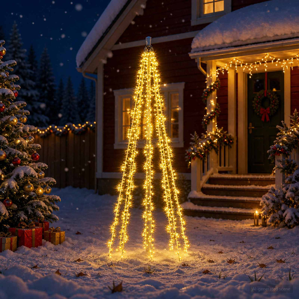 vidaXL Christmas Tree Lights with 8 LEDs 1000 LEDs Warm White