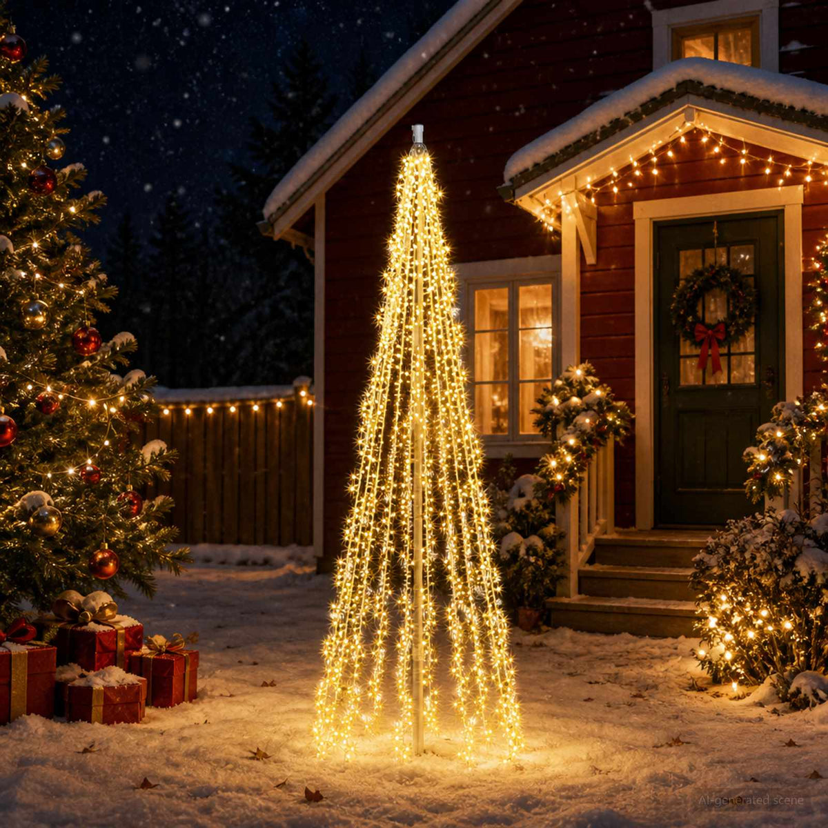 vidaXL Christmas tree lights with 10 LEDs 1550 LEDs Warm White