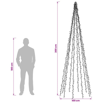 vidaXL Christmas tree lights with 10 LEDs 1550 LEDs Warm White