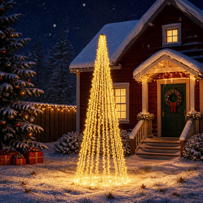 vidaXL Christmas Tree Lights with 12 LEDs 1608 LEDs Warm White