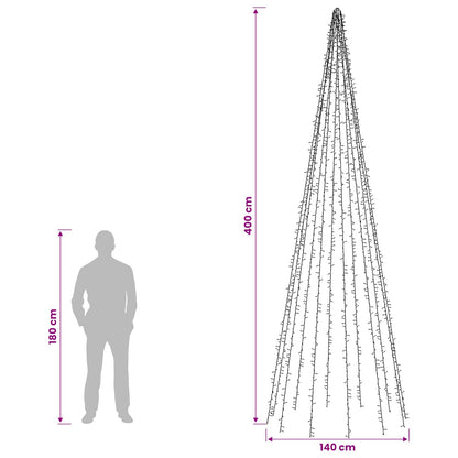 vidaXL Christmas Tree Lights with 12 LEDs 1608 LEDs Warm White