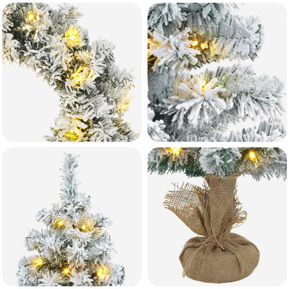 vidaXL Mini Christmas Tree Set 60 cm 125 LEDs Warm White PVC