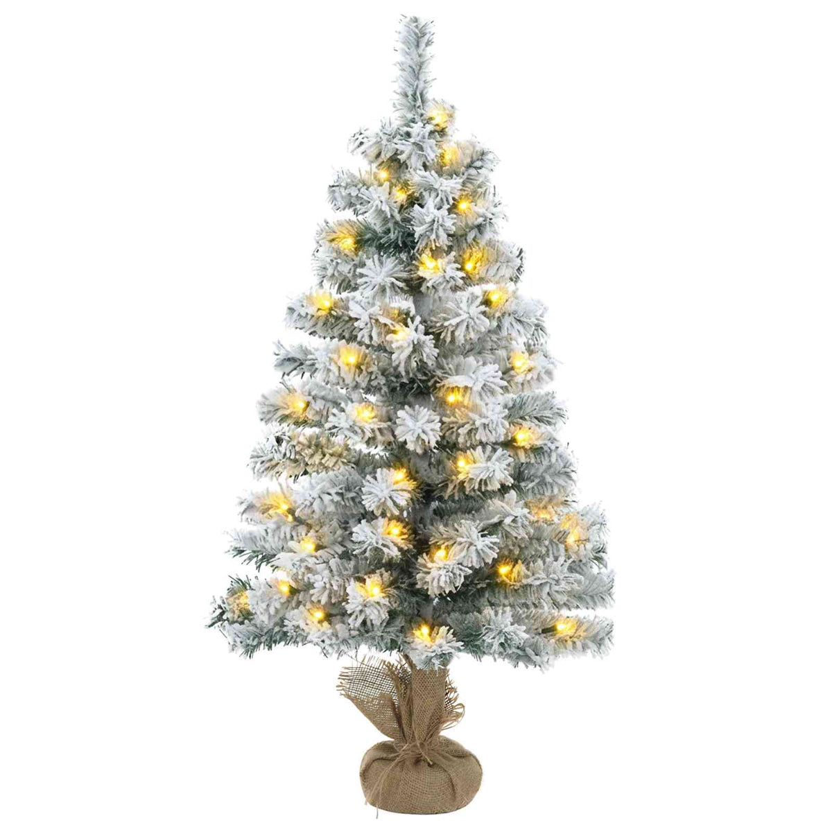 vidaXL Mini Christmas Tree Set 60 cm 125 LEDs Warm White PVC