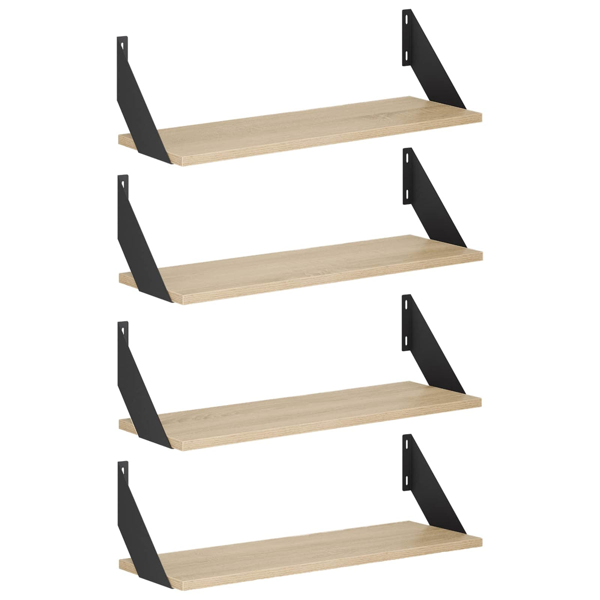 vidaXL Wall Shelves 4 pcs Sonoma Oak 60 x 20 x 17 cm