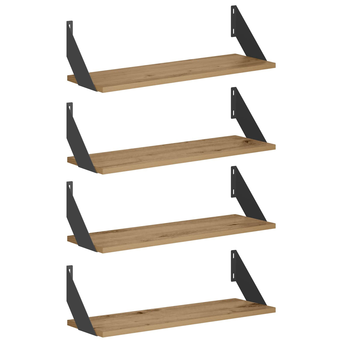 vidaXL Wall Shelves 4 pcs Artisan Oak 60 x 20 x 17 cm