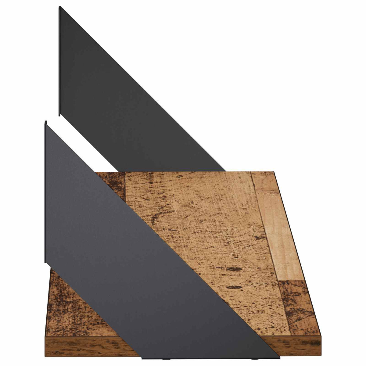 vidaXL Wall Shelves 4 pcs Old Wood 70 x 20 x 17 cm