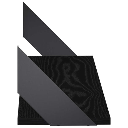 vidaXL Wall Shelves 2 pcs Black Oak 80 x 20 x 17 cm