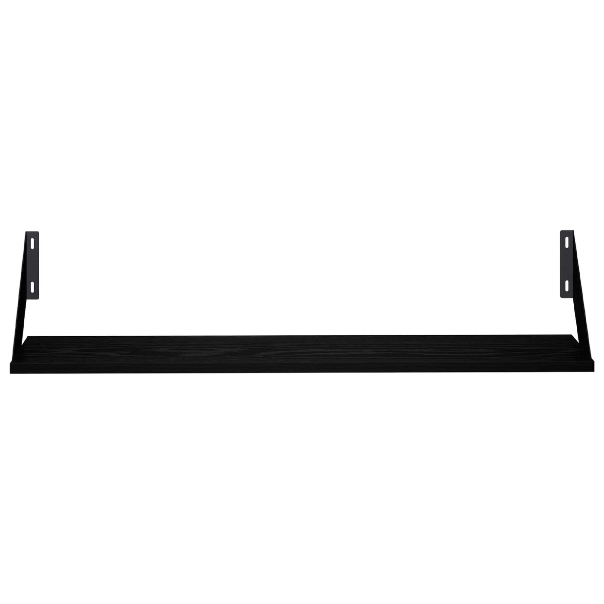 vidaXL Wall Shelves 4 pcs Black Oak 80 x 20 x 17 cm