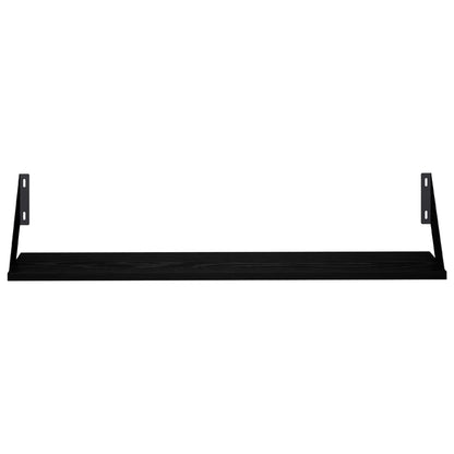 vidaXL Wall Shelves 4 pcs Black Oak 80 x 20 x 17 cm