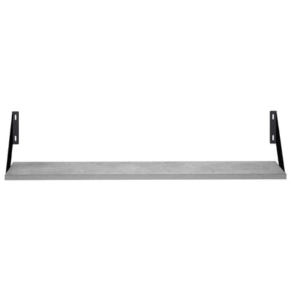 vidaXL Wall Shelves 2 pcs Concrete Grey 80 x 20 x 17 cm