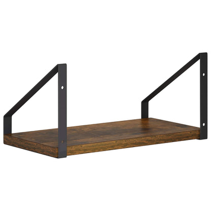 vidaXL Wall Shelves 2 pcs Smoked Oak 30 x 16 x 15.5 cm