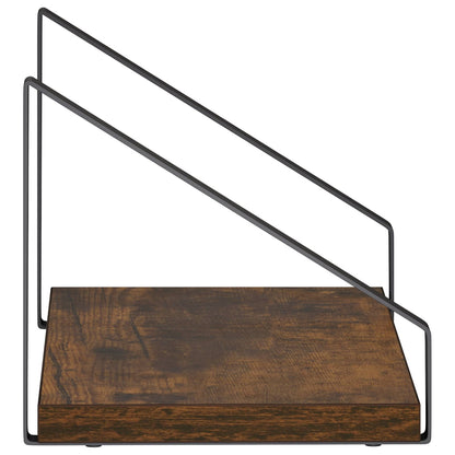 vidaXL Wall Shelves 2 pcs Smoked Oak 30 x 16 x 15.5 cm