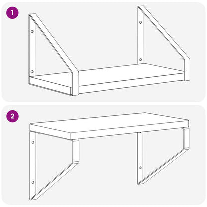 vidaXL Wall Shelves 4 pcs Old Wood 30 x 16 x 15.5 cm