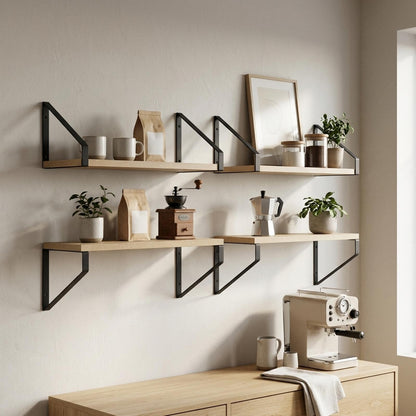 vidaXL Wall Shelves 4 pcs Sonoma Oak 40 x 16 x 15.5 cm
