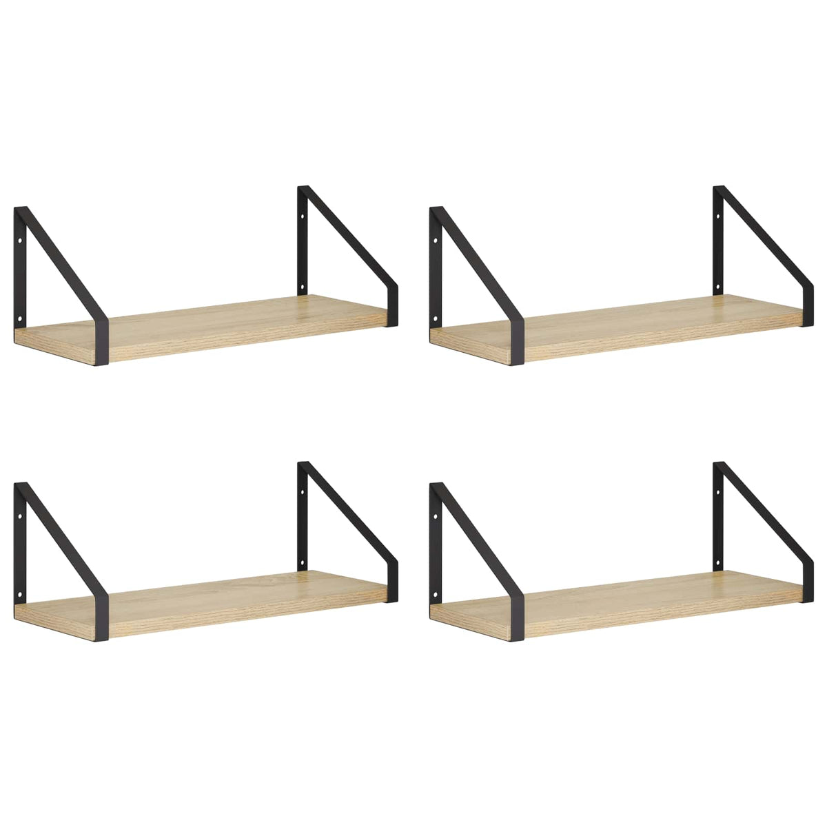 vidaXL Wall Shelves 4 pcs Sonoma Oak 40 x 16 x 15.5 cm