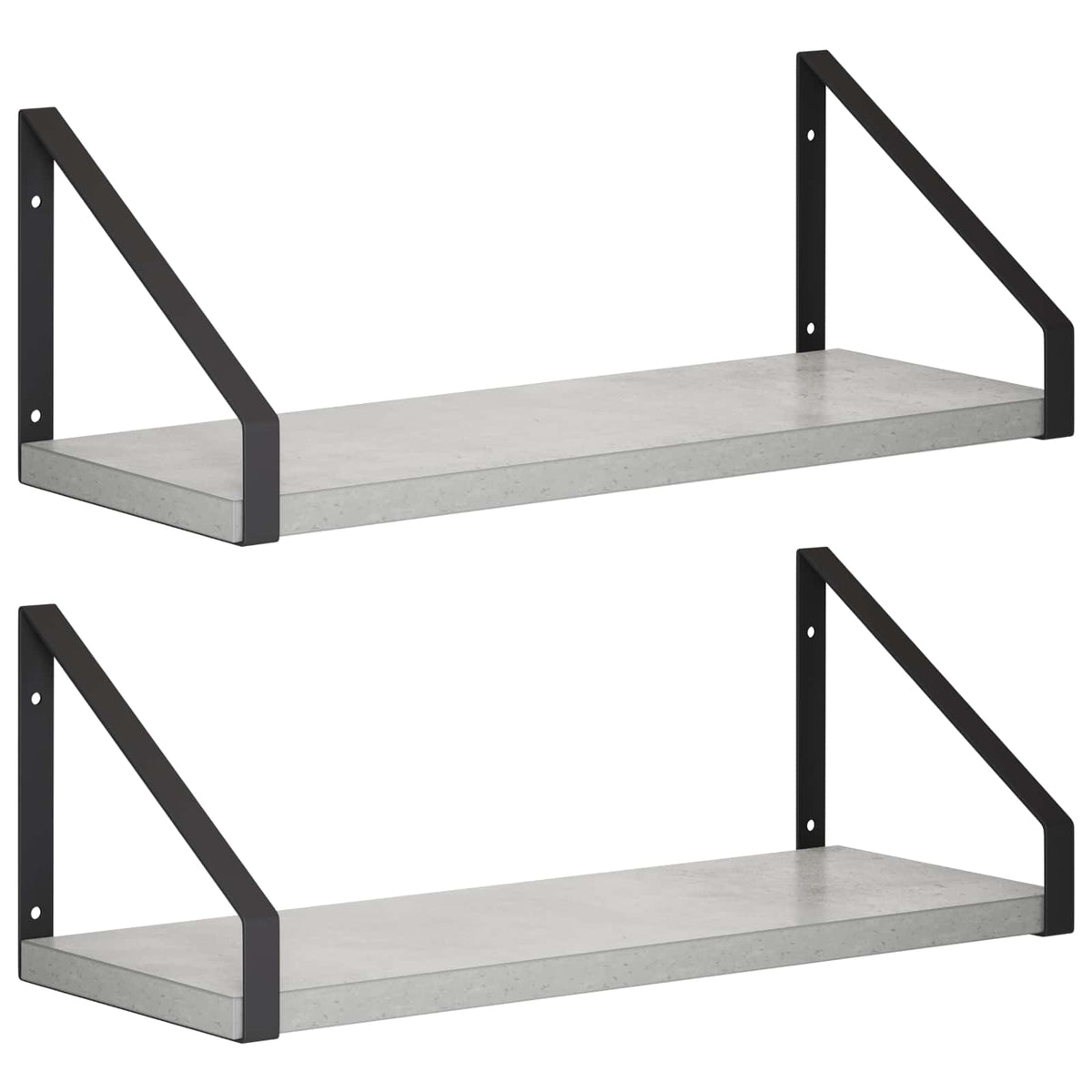 vidaXL Wall Shelves 2 pcs Concrete Grey 40 x 16 x 15.5 cm