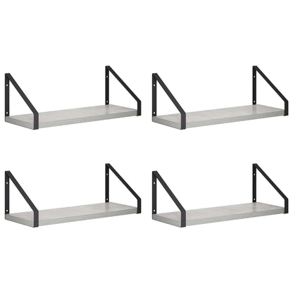 vidaXL Wall Shelves 4 pcs Concrete Grey 40 x 16 x 15.5 cm