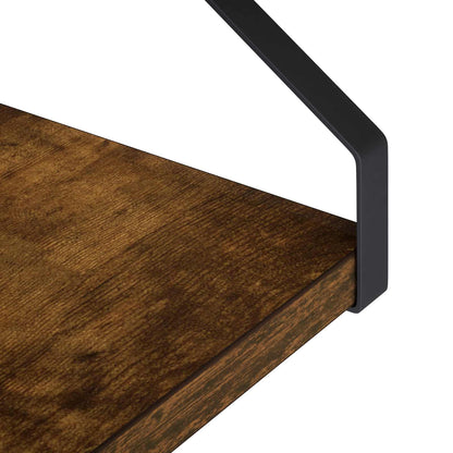 vidaXL Wall Shelves 2 pcs Smoked Oak 40 x 16 x 15.5 cm