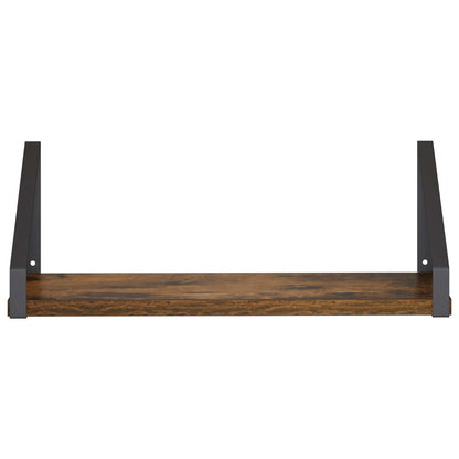 vidaXL Wall Shelves 2 pcs Smoked Oak 40 x 16 x 15.5 cm