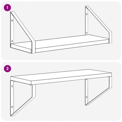 vidaXL Wall Shelves 2 pcs Smoked Oak 40 x 16 x 15.5 cm