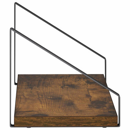 vidaXL Wall Shelves 2 pcs Smoked Oak 40 x 16 x 15.5 cm