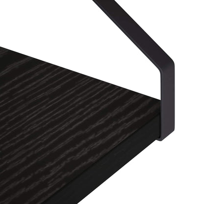 vidaXL Wall Shelves 4 pcs Black Oak 50 x 16 x 15.5 cm
