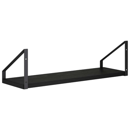 vidaXL Wall Shelves 4 pcs Black Oak 50 x 16 x 15.5 cm