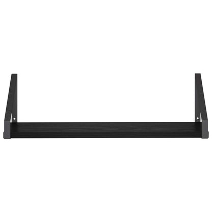 vidaXL Wall Shelves 4 pcs Black Oak 50 x 16 x 15.5 cm