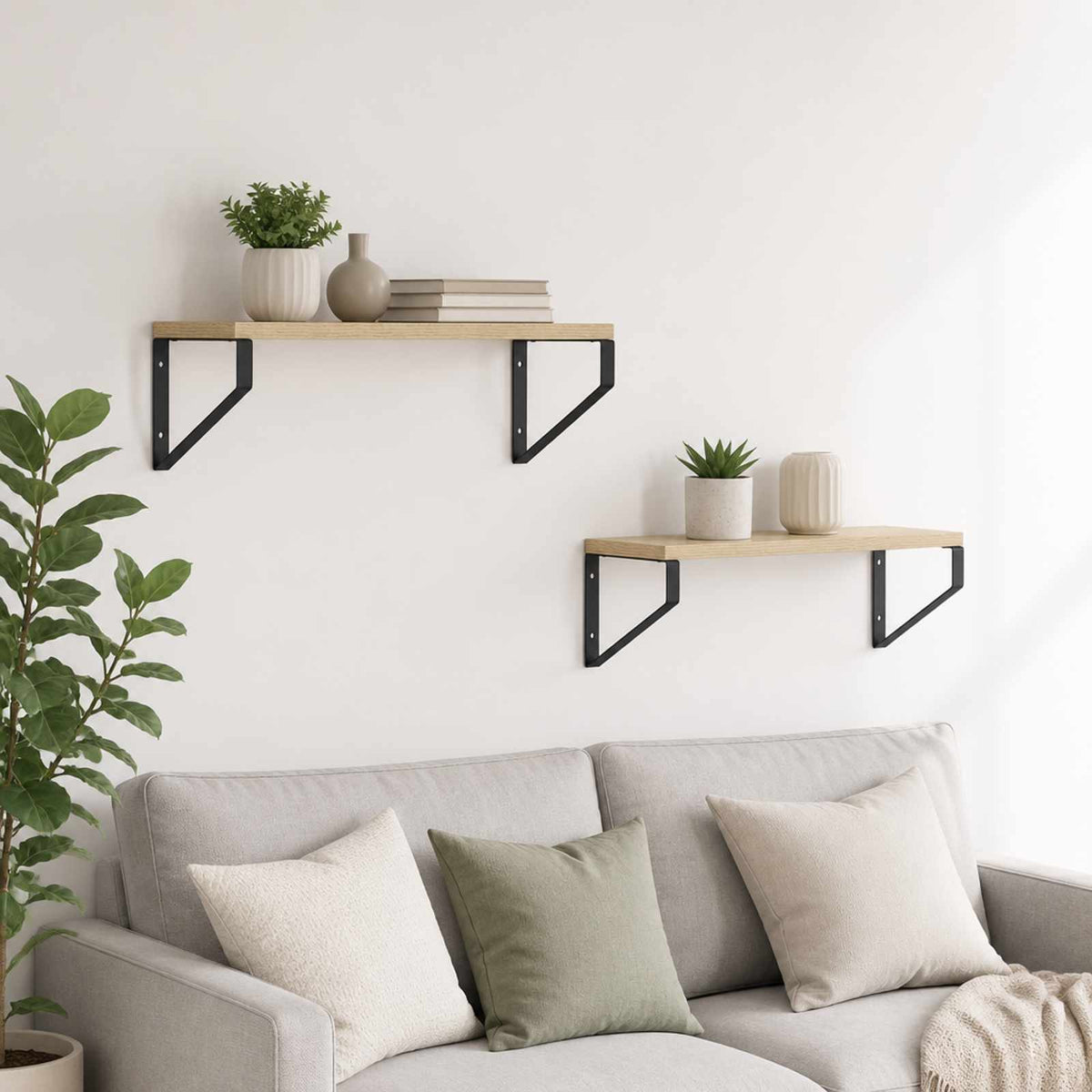 vidaXL Wall Shelves 2 pcs Sonoma Oak 50 x 16 x 15.5 cm