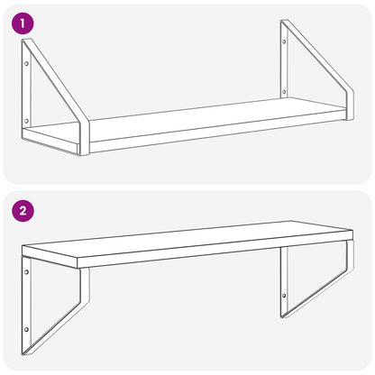 vidaXL Wall Shelves 4 pcs Old Wood 50 x 16 x 15.5 cm