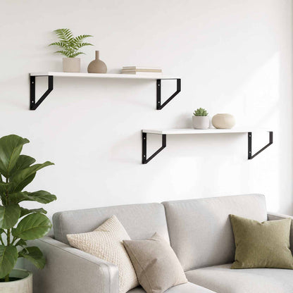 vidaXL Wall Shelves 2 pcs White 60 x 16 x 15.5 cm