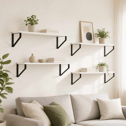 vidaXL Wall Shelves 4 pcs White 60 x 16 x 15.5 cm