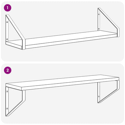 vidaXL Wall Shelves 2 pcs Black Oak 60 x 16 x 15.5 cm